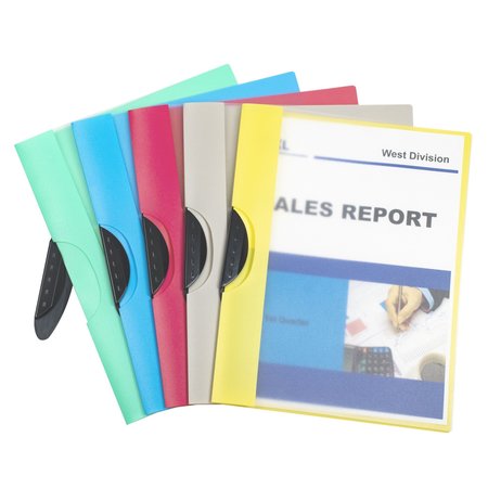 C-LINE PRODUCTS Clip 'N Go Report Cover, Assorted Colors Color May Vary Set of 24 Report Covers, 24PK 99326-DS